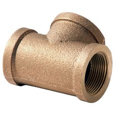 Merit Brass Company XNL106-20 1-1/4" Lead Free Brass Tee FNPT 125 PSI