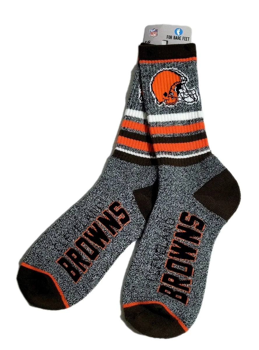 Nike Cleveland Browns Shoes Cleveland Browns NFL Socks - Orange, White &  Brown Triangle Design, Unisex Quarter Socks