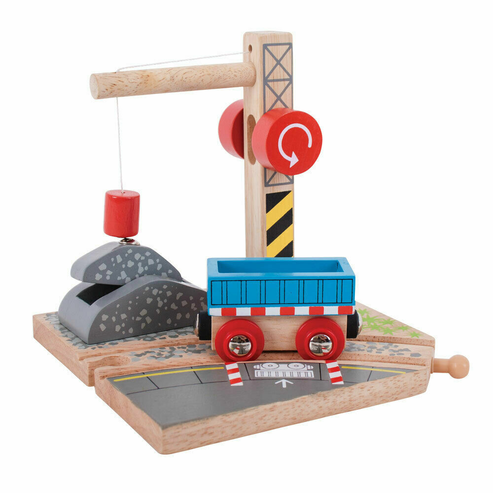 QUARRY CRANE And CARGO for Wooden Train Railway Track Set Fits Brio  Thomas