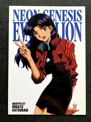 Misato 40th Anniversary サイン色紙 MISATO KATSURAGI Neon Genesis Evangelion Cards TCG Japanese Bandai
