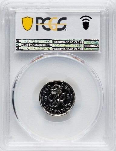 Great Britain - 1951 - George VI - 6 Pence - PCGS PR 65 - FLAWLESS GEM! - Picture 4 of 5