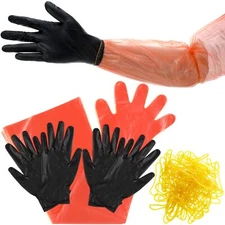 24 Pairs Field Dressing Gloves Deer Hunting Gutting Gloves Long and Short
