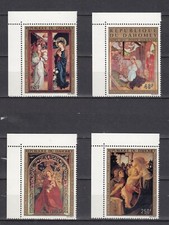 TIMBRE STAMP 4 DAHOMEY Y&T#227-30 ART PEINTURE RELIGION NEUF**/MNH-MINT 1974~E29