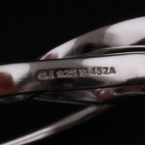 Georg Jensen Sterling Earrings # 452A, Infinity. Modern. Regitze Overgaard. NEW! - Picture 4 of 6