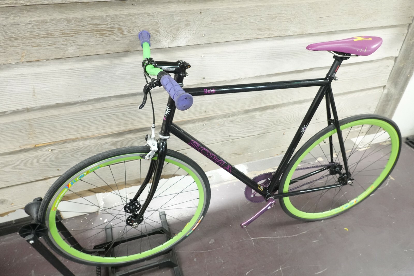61cm SOMA Rush Sugino Track Kyoto LOCO Purple Deep V Pista Fixed Single SS