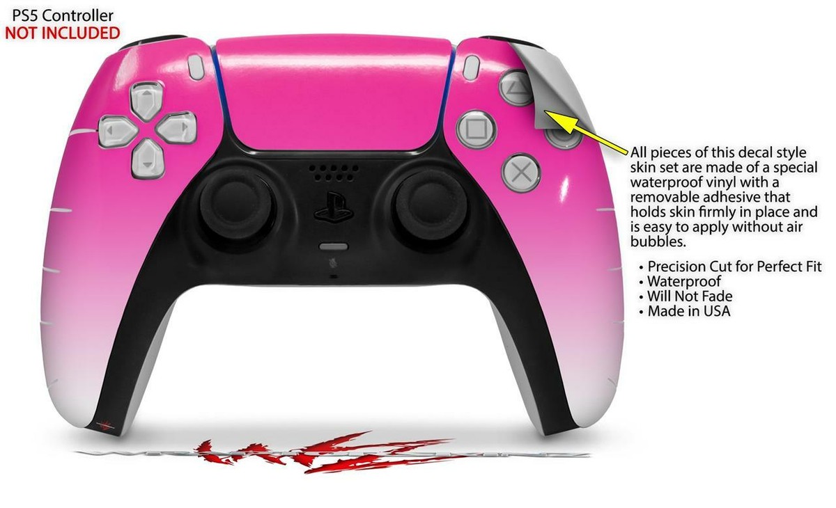 Skin Sony PS5 Controller Smooth Fades White Hot Pink | eBay