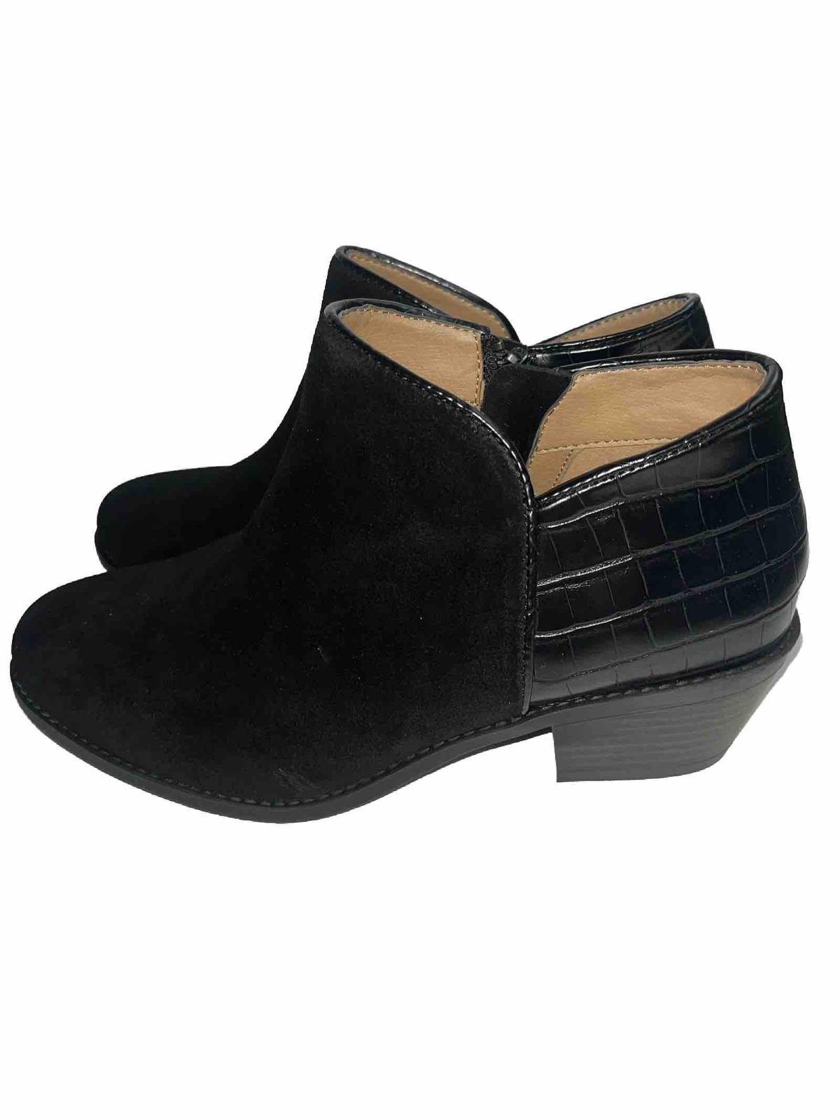Vionic Water Repellent Suede Ankle Boots Marissa Black Size US 7.5 W eBay