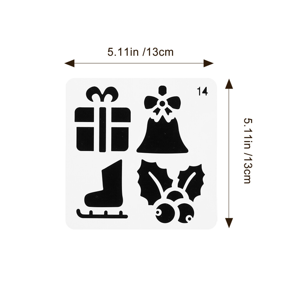 24 Weihnachts-Schablonen Set - Wiederverwendbare Bastelvorlagen Für Festtagsdeko