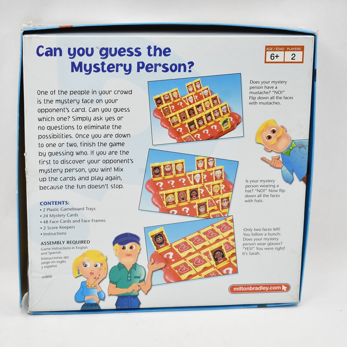 Guess Who 100% Complete Mystery Face Guessing Game Milton