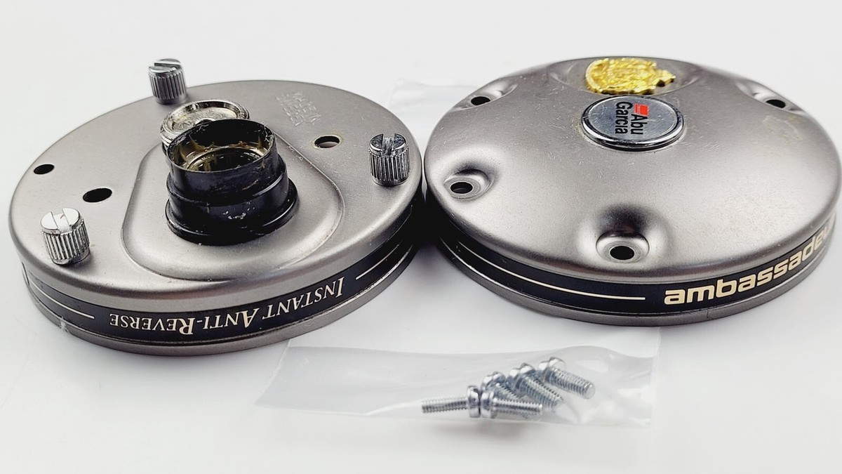 Abu Garcia Ambassadeur 5500 HCL Reel Parts - both plates, screws | eBay