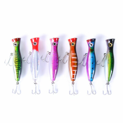 Hengjia 6 Esche Topwater Popper – Realistiche Per Bass, Luccio E Persico (Crankbait Wobbler)