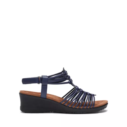Women Open Toe Ankle Strap Casual Shoes Low Wedge Casual Dress Wedge Sandals - Picture 11 of 17