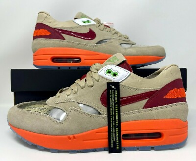 CLOT x Nike Air Max 1 Kiss of Death 2021 Net Deep Red Orange Blaze DD1870-100