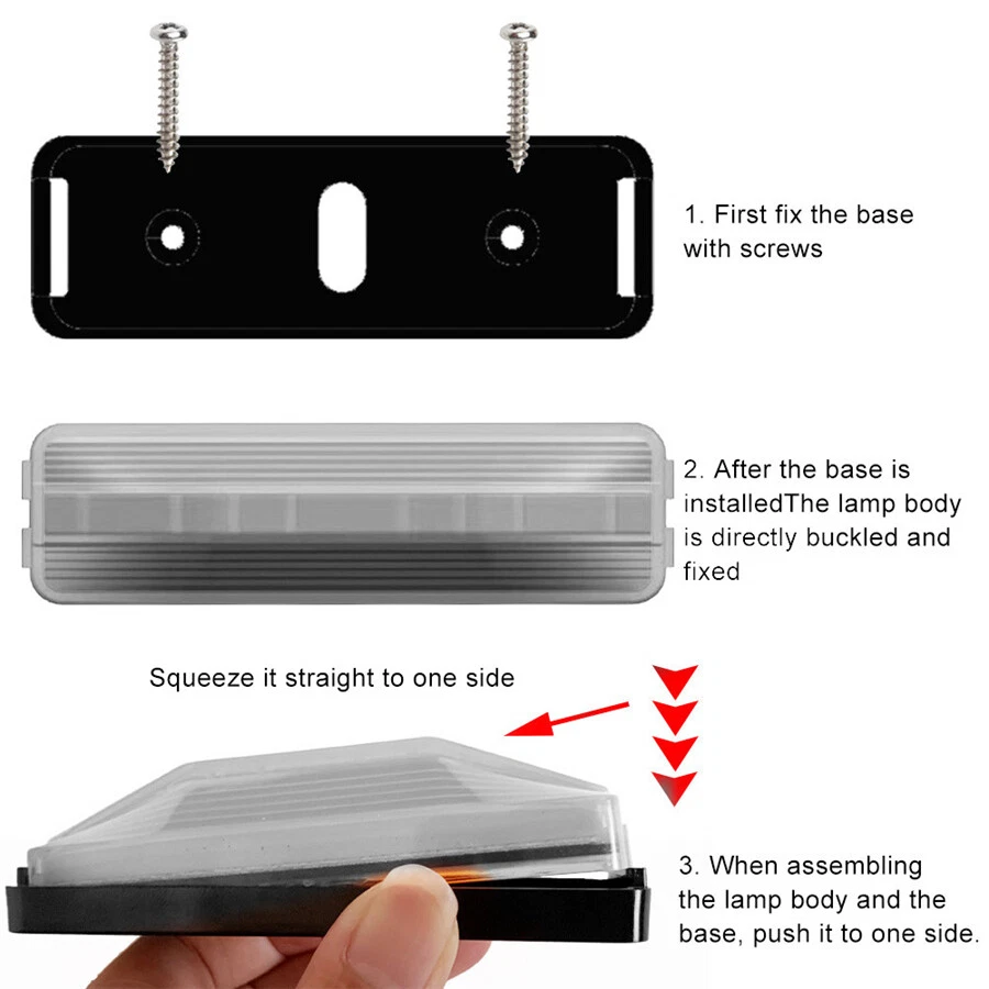 Luz LED de giro de señal de coche escaneo marcador lateral lámpara trasera luces de advertencia de freno Foto 4 de 4