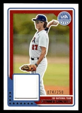 2023 Panini USA Baseball 18U National Team Relic Stunner Gonzales 074/250