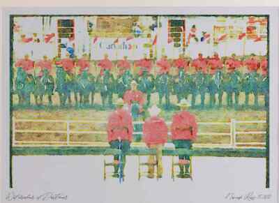 Kanada 230013 The RCMP Musical Ride Calgary Stampede Alberta A4 Aquarell pri