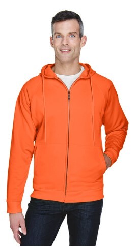 8463 Утепленная куртка Ultraclub Adult Rugged Wear на молнии ярко-оранжевого цвета S