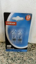  EvereadyG9 Ampoules longue durée DIMMABLE ÉCONOMIE Capsule Watt 240V PACK DE 2