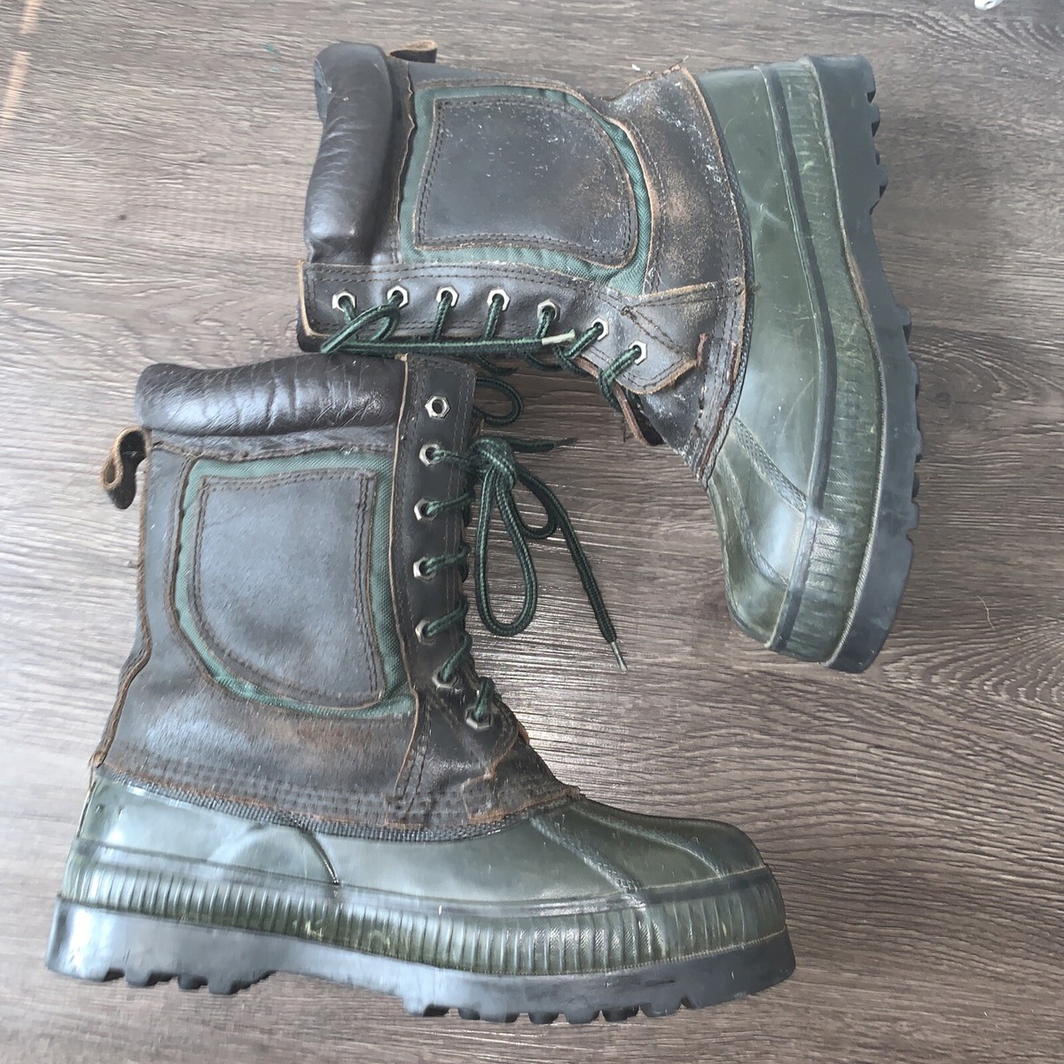 Rod & Gun Duck Boots Mens Brown Green Thinsulate Plaid VTG Insulated Rain Snow Red Head Duck Hunting Brown 3M Thinsulate 200 Gram Boots Men  main image 3
