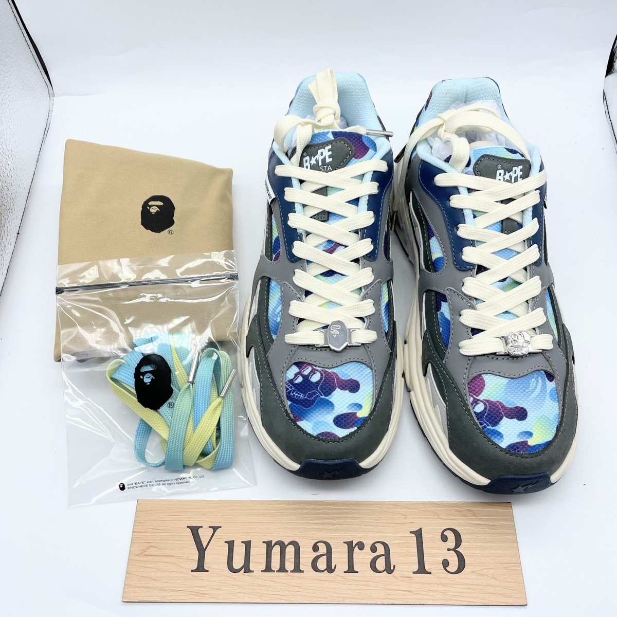 A Bathing Ape X Bayc Shark Sta Blue 1K73-191-913 Men's Size