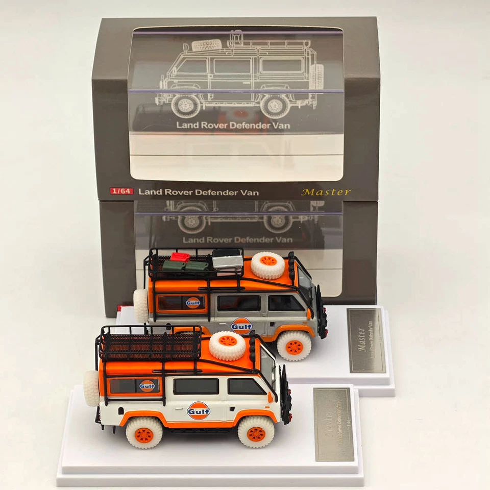 1:64 Master Lan~over Defender Van Gulf Diecast Juguetes Coche Modelo Coleccionable Regalo Foto 3 de 4