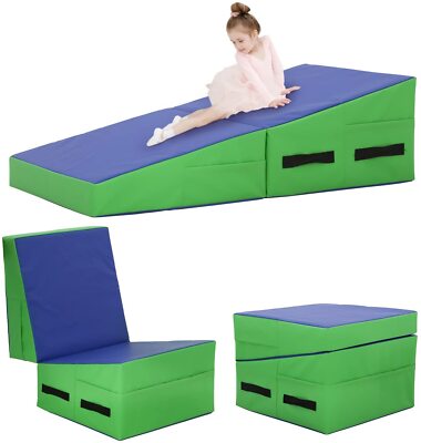 Gymnastics Mat Incline Tumbling Wedge Shape Mat Folding