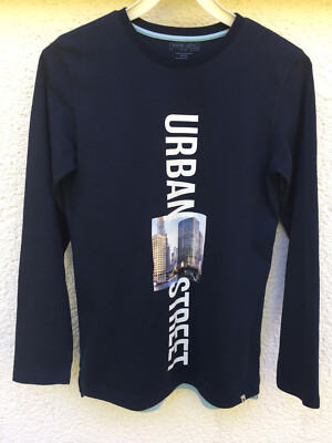FITZ Langarm-Shirt Gr. 140/170  Motiv: Urban Street dunkelblau NEU!