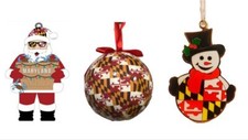 Maryland Flag Christmas Ornament-Ball, Santa  Snowman 3 options Ready to Hang