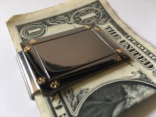 Cash Money Clip Paper Currency Bill Holder Gunmetal