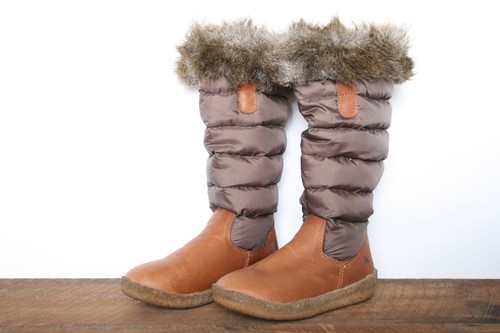 EDDIE BAUER Brown Leather Down 