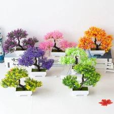 Artificial Bonsai Flower Plant - Fake Tree Small Home / Office Table Decoration