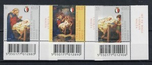 Malta, Christmas 2007, MNH Set, Scott 1319, 1320, 1321, Joint Issue with Vatican