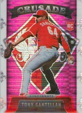 2022 Panini Chronicles Crusade Pink Pulsar Tony Santillan #10 Rookie RC Reds