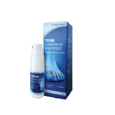Tefin Terbinafine HCI Spray Fungal Treatment 10mg/g 15ml FREE 2X10mg