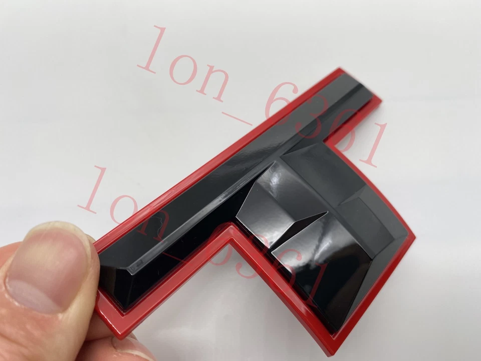 Black Red ABS Letters for Nissan Titan Front Grill Hood Inserts 2016 - 2019 - Image 4 of 4