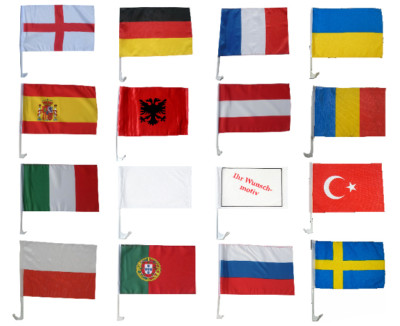 Autofahne Deutschland Spanien England Autoflagge Länder Auto Fahne Autofahnen