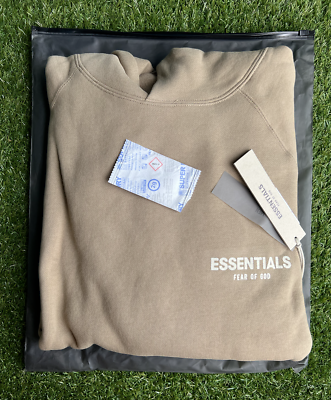 Fear of God, Essentials, Hoodie, Oak, NEW, Sizes XL, XXL, 100