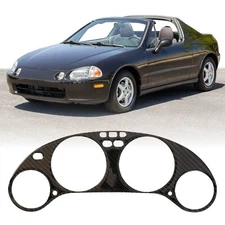 JDM Carbon Fiber Gauge Instrument Cluster Bezel For 93-97 Honda DelSol Del Sol
