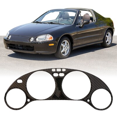 JDM Carbon Fiber Gauge Instrument Cluster Bezel For 93-97 Honda DelSol Del Sol