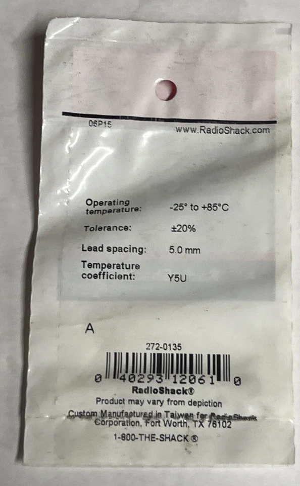 ¡NUEVO! Condensadores de disco de cerámica RadioShack 0,1 uF 2720135 *ENVÍO GRATUITO* Foto 4 de 4