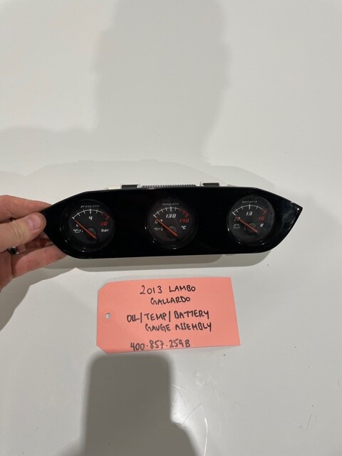 13 LAMBORGHINI GALLARDO LP560 LP550 OIL WATER VOLT GAUGE POD ON DASH 400857259B