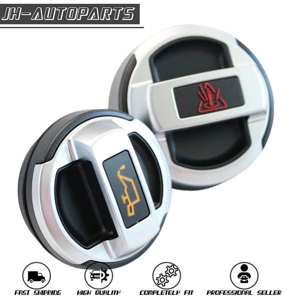 1 par de tapa de llenado de aceite reacondicionamiento tapa de tanque de expansión de refrigerante para Audi R8 420103485B Foto 3 de 4