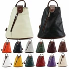 Ladies Backpack Real Leather Small Shoulder Hand bag Women's Grab Handle Handbag