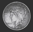 1934-D Peace Dollar, EF #2300