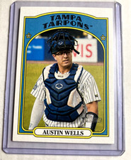2021 Topps Heritage Minor League #157- AUSTIN WELLS Rookie RC Card.. rookie card picture