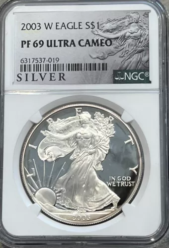 2003 W $1 American Silver Eagle Proof PF69UC NGC