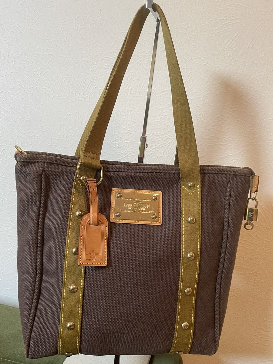 バッグ LOUIS VUITTON Canvas Antigua Cabas Tote Louis Vuitton Antigua Cabas Brun Canvas Inventeur Tote w