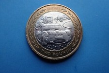 Isle of Man, 1998 Two Pounds £2, Race Cars, Bi-Metallic, see images.