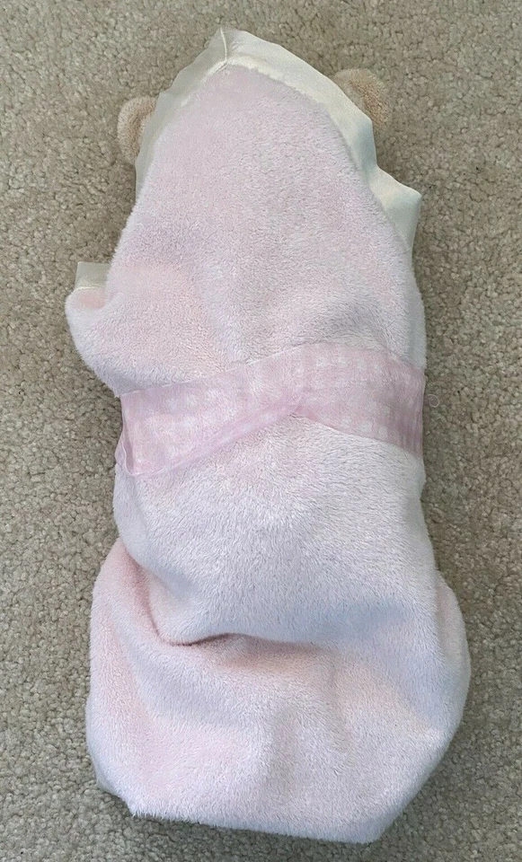 Baby Gund Teddy Bear Lovey Pink Swaddled Security Blanket Bow Soft Girl - Image 4 of 4