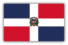 Dominican Republic Flag Car Bumper Sticker Decal